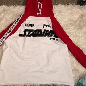 NWOT justin bieber stadium tour hoodie